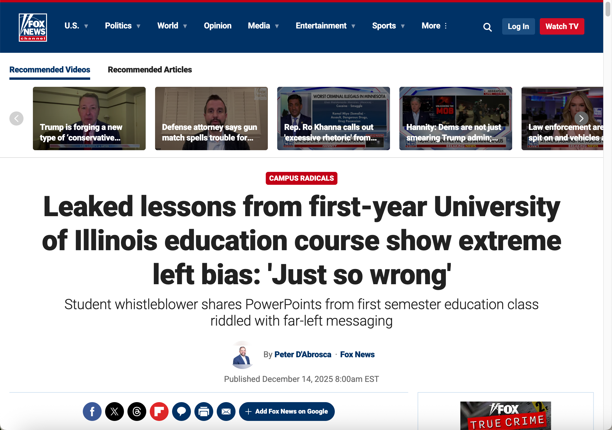 15 Logical Fallacies Found In Fox News Article About University of Illinois Education Course