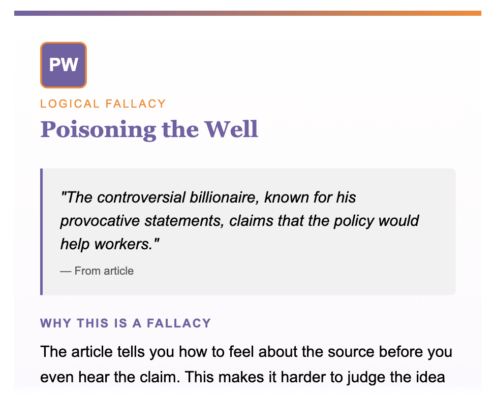 Free Prompt to Help Identify Logical Fallacies in Articles